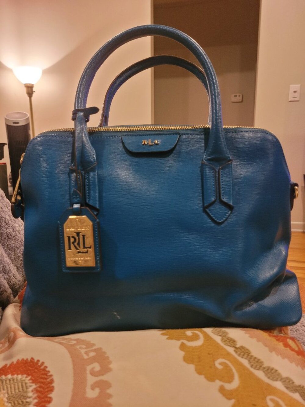 Lauren Ralph Lauren Tate Dome Satchel - Cobalt Blue